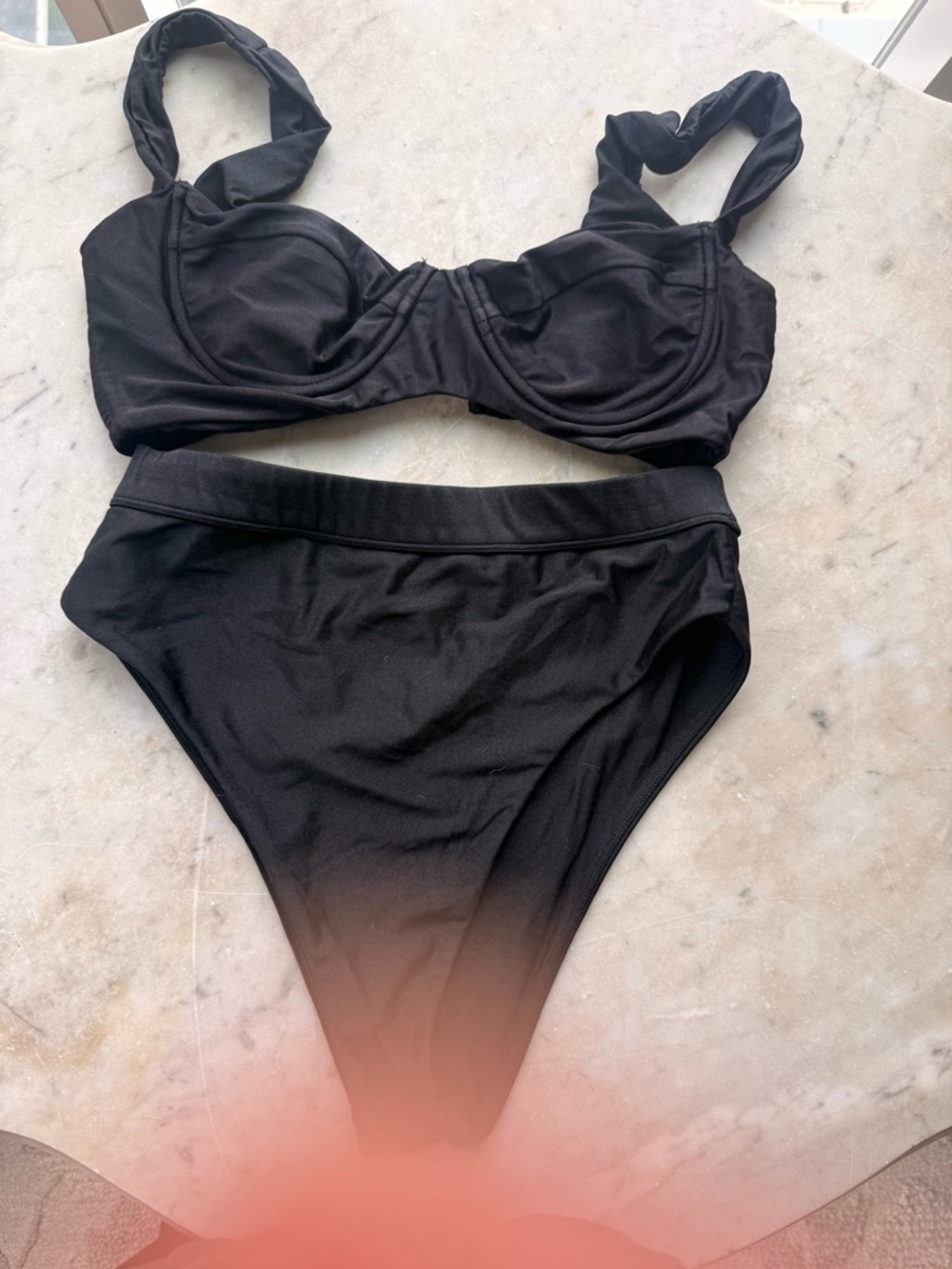 Tularosa Black High-Waist Bikini Set